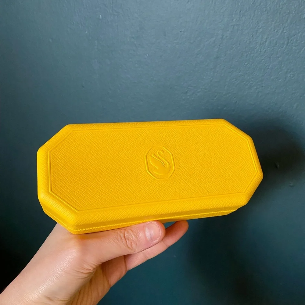 Swarovski Yellow Clamshell Glasses Case